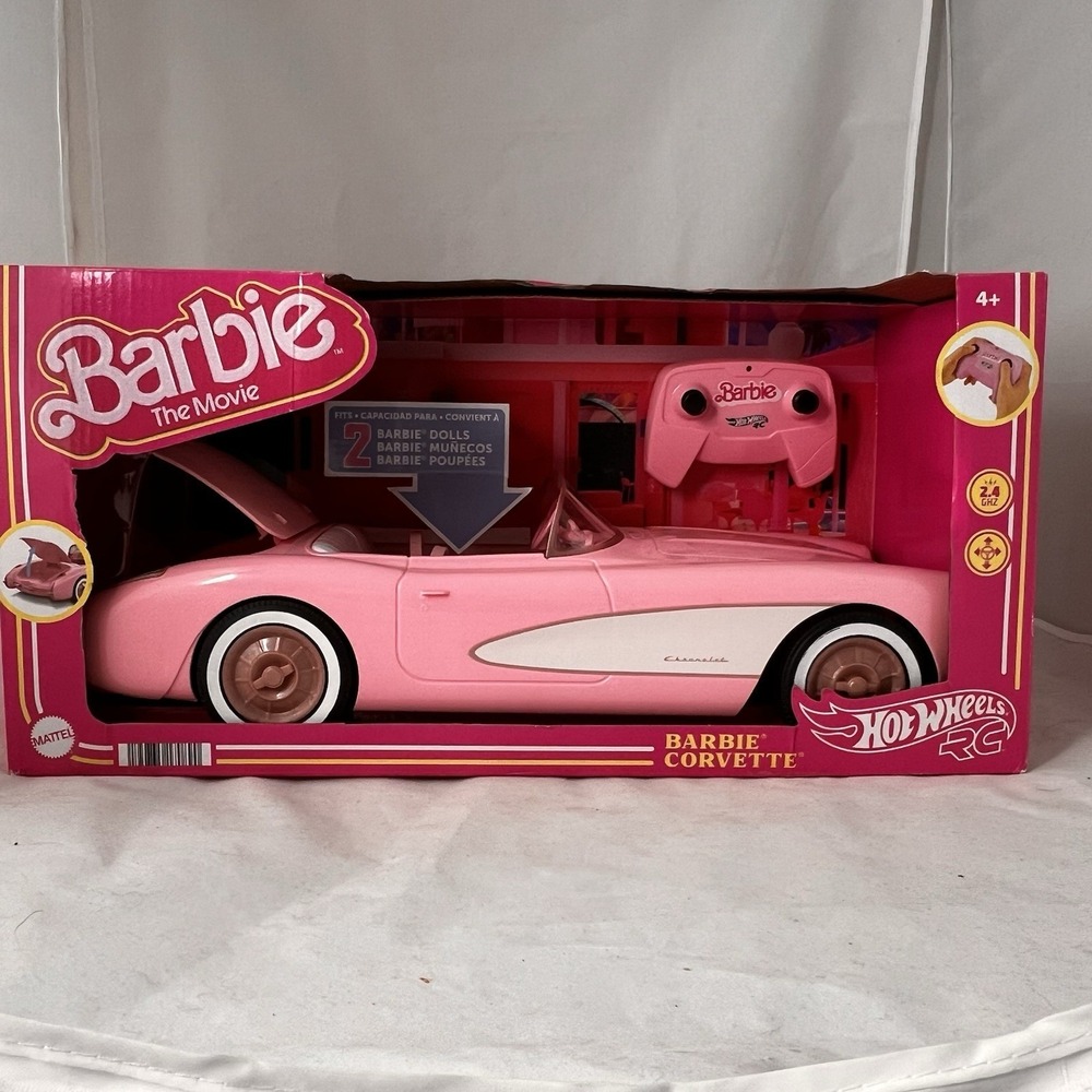 Barbie Pink Corvette RC Toy Car